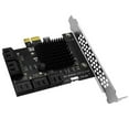 thumbnail image 4 of 2X 10 Port SATA 3.0 to PCIe X1 Expansion Card PCI Express SATA Adapter SATA3 6G Converter with Heatsink for Windows, 4 of 6