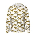 thumbnail image 1 of Vsdgher Sweat à Capuche Imprimé Léopard pour Hommes et Femmes, Protection Solaire à Manches Longues pour la Pêche et la Course - Petit, 1 of 7