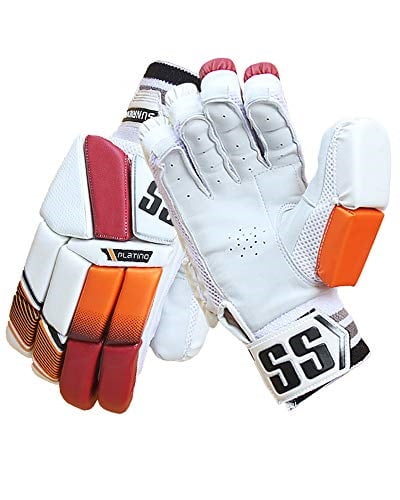 Light Weight Cricket Batting Gloves Mens Right Orange Pro Level