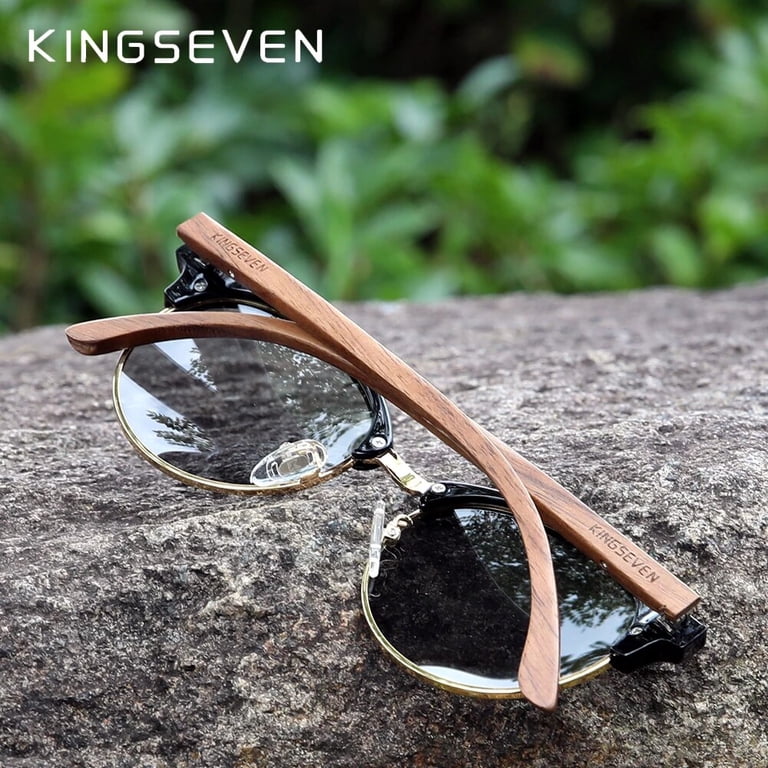 Handmade High Quality Black Walnut Wood Sunglasses Men Women  display picture 1