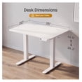 Standing Desk, 35x20 Inch Compact White Height Adjustable Computer Desk ...