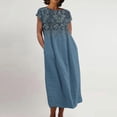 thumbnail image 4 of Robe pour Femmes, Robe d'Été en Coton et Lin Bohème Décontractée Mode Sans Manches Tenue de Vacances, 4 of 5