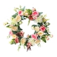 thumbnail image 4 of Spring Wreath for Front Door 24 Inch Large Outdoor Artificial Boxwood Wreath with Metal Frame All Season Hanging Decor for Patio Wall Fireplace Garden Wedding, 4 of 6