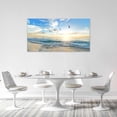 thumbnail image 3 of HFDF Beach Ocean Canvas Large Wall Art for Living Room Coastal Seagull Prints Seascape Sunrise Pictures Aesthetics Painting Artwork Office Home Decor for Bedroom Dining 20x16inch Framed, 3 of 6