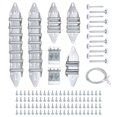 thumbnail image 1 of Charnière de Porte de Garage & Kit de Réglage à Rouleau, Ensemble de Porte de Garage 6200ZZ Rouleau Blanc Sans Couverture pour Porte 16 x 8 Pieds, 1 of 6