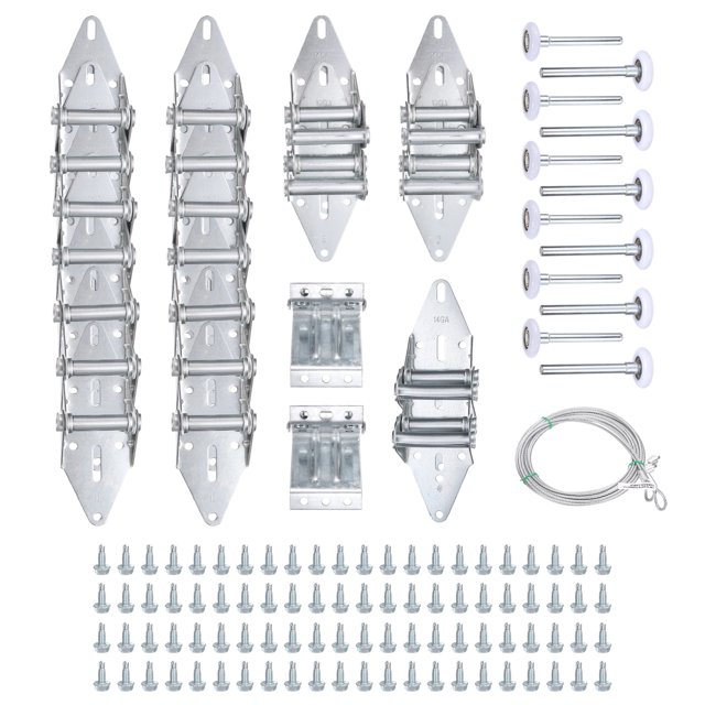 Charnière de Porte de Garage & Kit de Réglage à Rouleau, Ensemble de Porte de Garage 6200ZZ Rouleau Blanc Sans Couverture pour Porte 16 x 8 Pieds