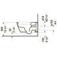 thumbnail image 4 of Duravit 2544090092 Toilet Wall Mounted Washdown Model, 4 of 7