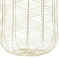 thumbnail image 5 of CosmoLiving by Cosmopolitan 16", 14", 12"H Gold Metal Storage Basket with Faux Leather Handles, 3-Pieces, 5 of 12