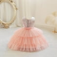 thumbnail image 2 of Hicidod Fancy Dresses for Girls Lace Bridesmaid Dress Kids Princess Wedding Prom Pageant Birthday Party Tutu Tulle Dresses, 2 of 4