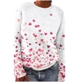 thumbnail image 2 of Inverlee Women's Valentine's Day Sweatshirts Cute Love Heart Graphic Sweatshirts Work Pullover Sweater Tops Round Neck Teen Girls Long Sleeve Tops for Women, 2 of 6