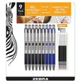 thumbnail image 1 of Zebra G-301 Gel Stainless Steel 9 Pack w/ 6 Refill Cartridges, 1 of 2