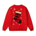 thumbnail image 6 of Tdoqot Girls Christmas Sweatshirts- Pullover Crewneck Cute Long Sleeve Kids Festive Shirts Red Size 4 T, 6 of 7