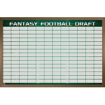 Fantasy Football Draft Wall Poster, 14.725" x 22.375", Framed