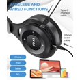 thumbnail image 3 of scorking Auriculares Bluetooth para niños, auriculares inalámbricos Bluetooth 5.3 para niños, micrófono incorporado, uso cómodo y sonido HD, auriculares para niños y niñas, viajes escolares, tableta i, 3 of 5