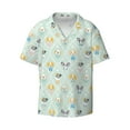 thumbnail image 2 of Lsque Different Breeds of Dogs print Men's Cuban Collar Short Sleeve Shirt Summer Beachwear Casual Button Down Fashionable Vacation Leisure Shirt-XX-Large, 2 of 7
