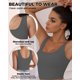 thumbnail image 4 of Crop Top AURUZA sin mangas, espalda nadadora, cuello en U, gris, talla S, 4 of 6