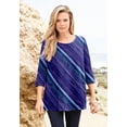 thumbnail image 4 of Roaman's Women's Plus Size Ultimate Three Quarter Sleeve Swing Tee, 4 of 6