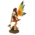 thumbnail image 6 of Ain’t It Nice Fairy Figurine Gold with Clear Wings and Patterned Socks Enjoying Nature Surrounded by Mushrooms Collectible Fairy Statue Fantasy Décor Sculpture, 5.5(L) X 3(W) X 8.75 (H) Inches, 6 of 6