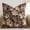 Coffee Brown, variant on SUSIELADY Floral Throw Pillow Cover 18 x 18 Inches – Vintage Chenille Square Throw Pillow Cover, Soft Decorative Farmhouse Accent for Couch Sofa Living Room Bedroom, 1 Piece, Grey