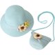 thumbnail image 1 of Sombrero de verano para mujer con circunferencia de 56-58 cm, sombrero de paja, sombrero de ala grande con protección solar, sombrero de playa y conjunto de bolsa de paja, 1 of 5