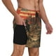 thumbnail image 2 of Balery 1860s Style American Cowboy Bañador para hombre, shorts de playa de secado rápido con entrepierna y forro de compresión-Small, 2 of 6
