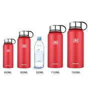 650ML/800ML/1100ML/1500ML Stainless Steel Sports Bottle Double Walled Vacuum Insulated, Travel Hiking Water Bottles Outdoor Bottles, BPA Free