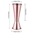 thumbnail image 2 of Cóctel Jigger Medidor de vino doble Vaso medidor de onzas de acero inoxidable con escala Worallymy JD719167242, 2 of 5