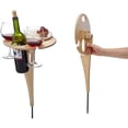 thumbnail image 1 of Outdoor Folding Wine Table - Portable Picnic Table, Wine Glass Rack, Patio Side Table, Collapsible Table for Outdoors, Garden, Travel,Lawn Beach, 1 of 7