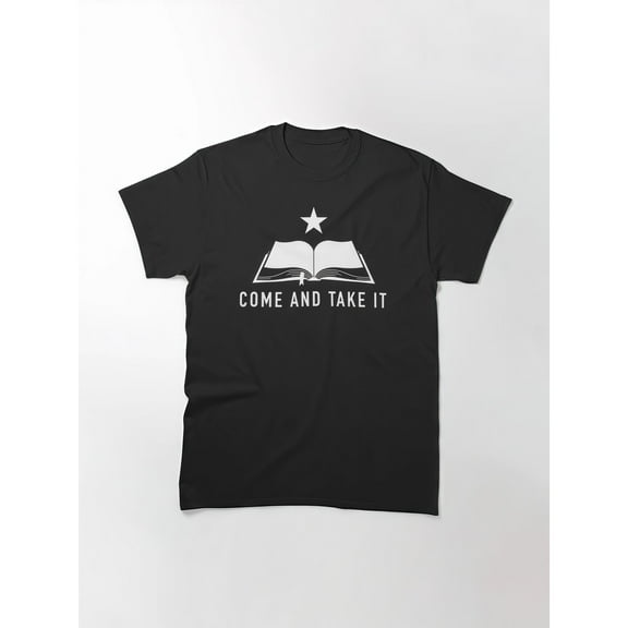 Unisex "Come And Take It" Literary Rights Graphic Tees featuring Symbolic Book Print T - shirts Comfortable Short Sleeve Tops Great For Daily Casual Wear