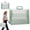 Green, variant on Plastic Expanding File Folder with Handle and Snap Closure Portable Transparent Envelope Document Folder Large Waterproof File Wallet Organizer Box for Letter Office Home