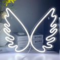 thumbnail image 1 of Luz nocturna LED de neón con alas de ángel, alimentada por USB, para marquesina decorativa, ideal para bares, pubs, tiendas, clubes, garajes y fiestas en casa (36,5 x 33,2 cm), 1 of 5