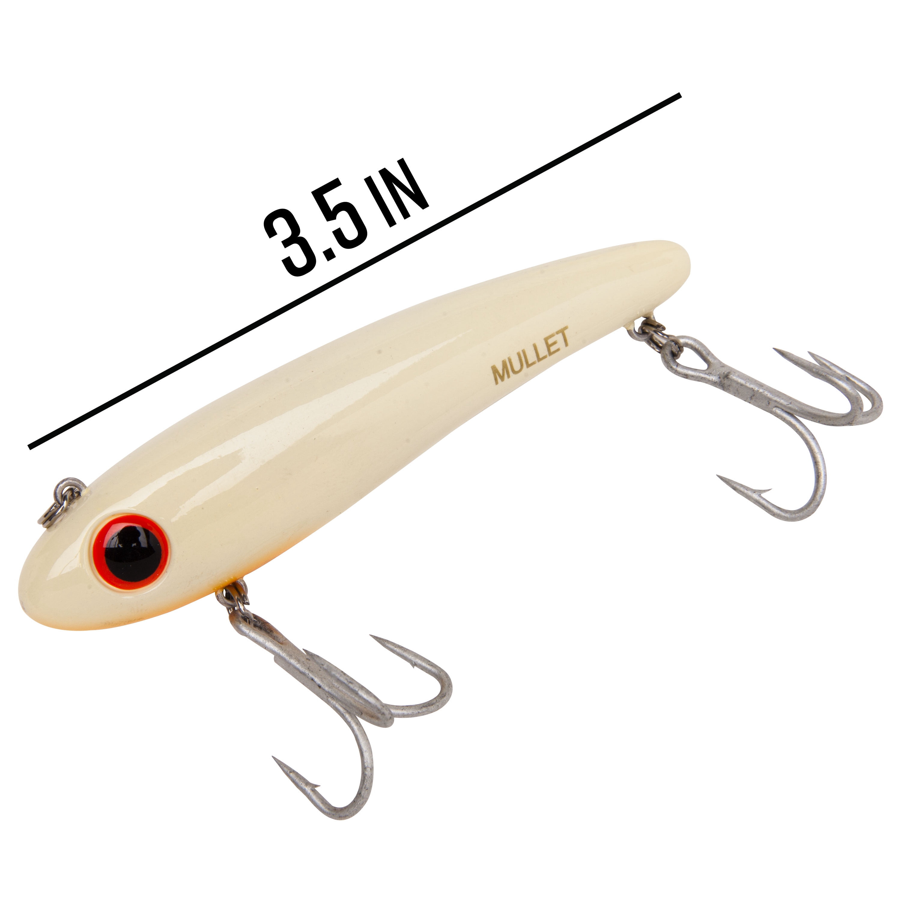 Bomber Mullet Lipless Crankbait 3.5in Bone Orange Throat 5/8oz