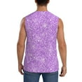 thumbnail image 4 of Fotbe Men's Lilac Glittering Print Men's Sleeveless Muscle Tank Tops Casual T-Shirts for Gym Workout Beach-3X-Large, 4 of 8