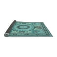 thumbnail image 2 of Ahgly Company Indoor Round Medallion Light Blue Traditional Area Rugs, 7' Round, 2 of 4