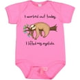 thumbnail image 3 of Inktastic I Worked out Today. I Lifted My Eyelids Cute Sloth on a Branch Boys or Girls Baby Bodysuit, 3 of 5