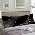 thumbnail image 2 of Abstract Body Pillow Cover Black and Gold Marble Long Pillowcase with Zipper Luxury Throw Pillow Case Decorative Cushion Pillow Covers Soft Large Bedding Pillow Cases for Bedroom,Couch,20"x54", 2 of 5