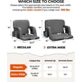 thumbnail image 3 of asdfgh Stadium Seats with Back Support: 2.5'' Thick Comfy Cushion 6 Adjustable Angle Bleacher Seat with Armrest - 2 Large Pockets, 2 Cup Holders, 3 of 6