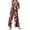 #230-Wine, variant on Roncen Women's Printed Overalls - Adjustable Strap Jumpsuit with Button Front & Multi-Pockets, Vintage Wide Leg Romper for Casual & Work