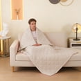 thumbnail image 5 of Khaki Summer Cooling Quilt, 150x100cm Lightweight Air Conditioning Blanket, Machine Washable Cotton Thin Quilt for Bed or Couch, 5 of 6