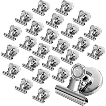 24 Pack Magnetic Clips Heavy Duty Fridge Magnets Clips, Whiteboard Magnets Refrigerator Magnets with Clips, Clips Magnets for Fridge Whiteboard, Ideal for Classroom, Kitchen, Office, Home