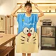 thumbnail image 4 of Vestido de dormir de talla grande para mujer, ropa holgada para el hogar, ropa de dormir de talla grande, camisón de maternidad de estilo coreano, pijama cómodo, 4 of 5