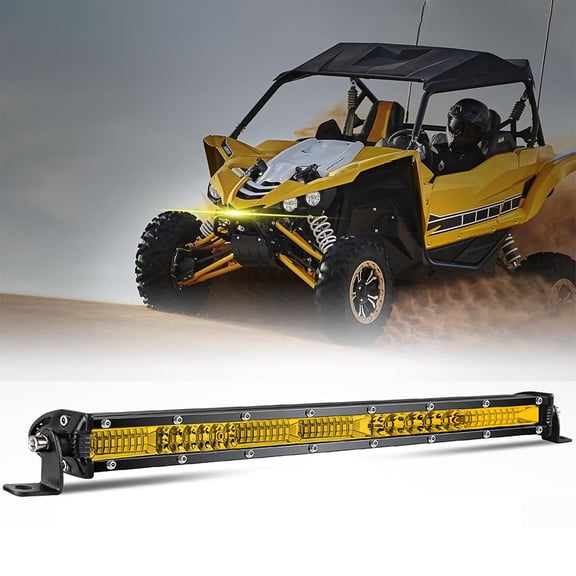 20-inch 156W Triple Row LED Light Bar, Yellow Flood Spot Combo for Off-Road Driving, Boats, and Trucks
