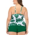 thumbnail image 4 of Bescott Plus Size 2 Piece Flounce Swimwear Swimsuit for Women Tummy Control Bathing Suits Tankini Tops Maternity, 4 of 5