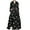 Black, variant on ZANZEA Women Lapel Long Sleeves Pleated Polka Dot A Swing Dress With Pockets