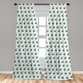 thumbnail image 5 of Ambesonne East Curtains, Wild Zoo Nature Exotic Fun, Pair of 28"x63", White Black and Green, 5 of 5