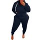 thumbnail image 1 of Gibobby Conjunto dama pants y sudadera afelpada Sudadera con capucha y pantalón de manga larga de color sólido para mujer Chándal Traje deportivo Trajes depor(Azul,XL), 1 of 5