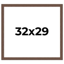 32x29 Frame Brown Farmhouse Solid Wood Picture Frame Width 1.5 Inches | Interior Frame Depth 0.5