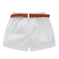 thumbnail image 6 of URMAGIC Summer Kids Girl Clothes Sets Floral Ruffled Blouse+Shorts+Belt,2-7Y, 6 of 12