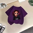 thumbnail image 3 of T-shirt à Manches Longues 2t pour Filles, Mignon Graphique Col Rond Manches Courtes Tee-Shirt d'Été Décontracté, 3 of 3