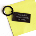 thumbnail image 3 of Sailor Gifts for Men - Funny Keychain with Engraved Message, 'I'm A Sailor. I Speak Fluently In genius.' - Unique Father's Day Unique Gifts from Family, 3 of 4
